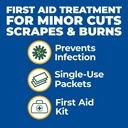 Globe (144 Pack) Triple Antibiotic Ointment 0.9g Single Packet, First Aid Kit for Minor Scratches, Wounds, Cuts and Burns, Prevents Infection Active Ingredients Compare to Leading Brand, Travel Size