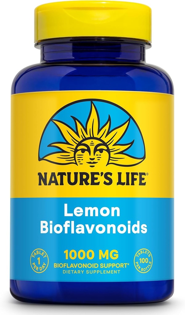 Nature's Life Lemon Bioflavonoids 1000mg - HesperidinとRutinのCitrus Bioflavonoidsサプリメント - 抗酸化物質と細胞のサポート、ビタミンC吸収 - 60日保証、100 Serv、100錠