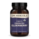 Mercola Organic Fermented Elderberry, 30 サービング (60 カプセル), サプリメント, サポート 呼吸器の健康, 非 GMO, 認定 USDA オーガニック