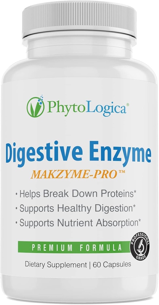 消化酵素, Makzyme-Proと, 酵素とプロバイオティックサプリメント, 健康的な消化をサポート, 栄養吸収を強化, 非GMO, グルテンフリー, ビーガン, ナチュラル, 60 カプセル