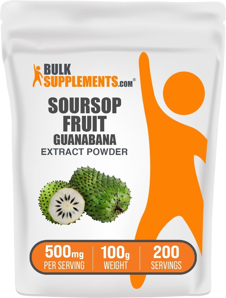 BulkSupplements.com Soursopフルーツエキスパウダー - Guanabana抽出物、ハーブサプリメント - グルテンフリー、100g(3.5オンス)(パッケージ1)