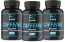 FXSUPPS Caffeine 200mg Pills (3-Pack, 600 Capsules) – Fast-Acting Energy Support Supplement for Men and Women | Supports Focus, Alertness & Metabolic Function Naturally