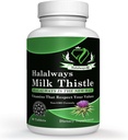 Halalways Milk Thistle Certified Halal Supplement Milk Thistle Liver Detox Supplement Gentle Herbal Liver Cleanse for Men & Women - Liver Health Support - Non-GMO