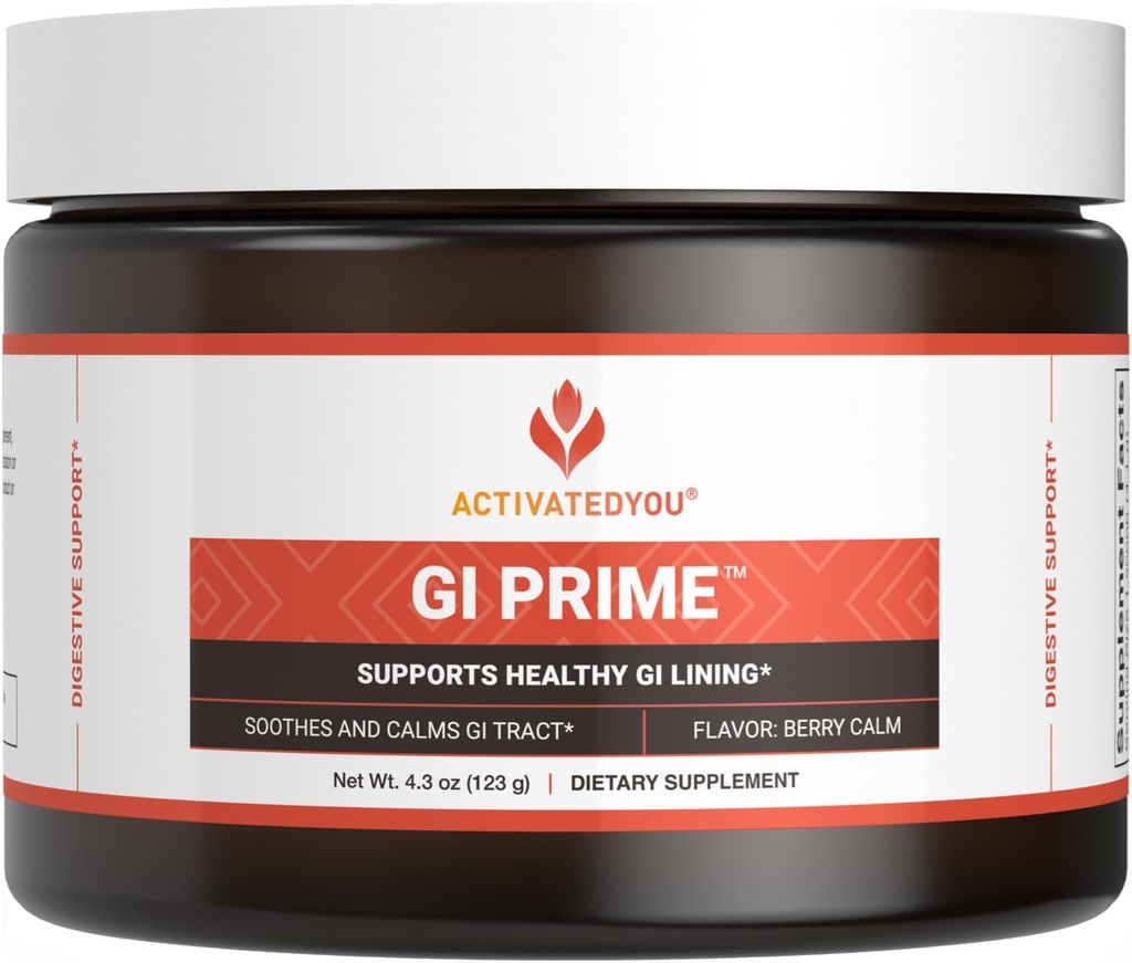 ACTIVATEDYOU GIプライム消化の健康ドリンクは、健康的なGIライニングをサポートし、消化の快適性とエネルギーを向上 - ベリーカーム風味(30のサービング)