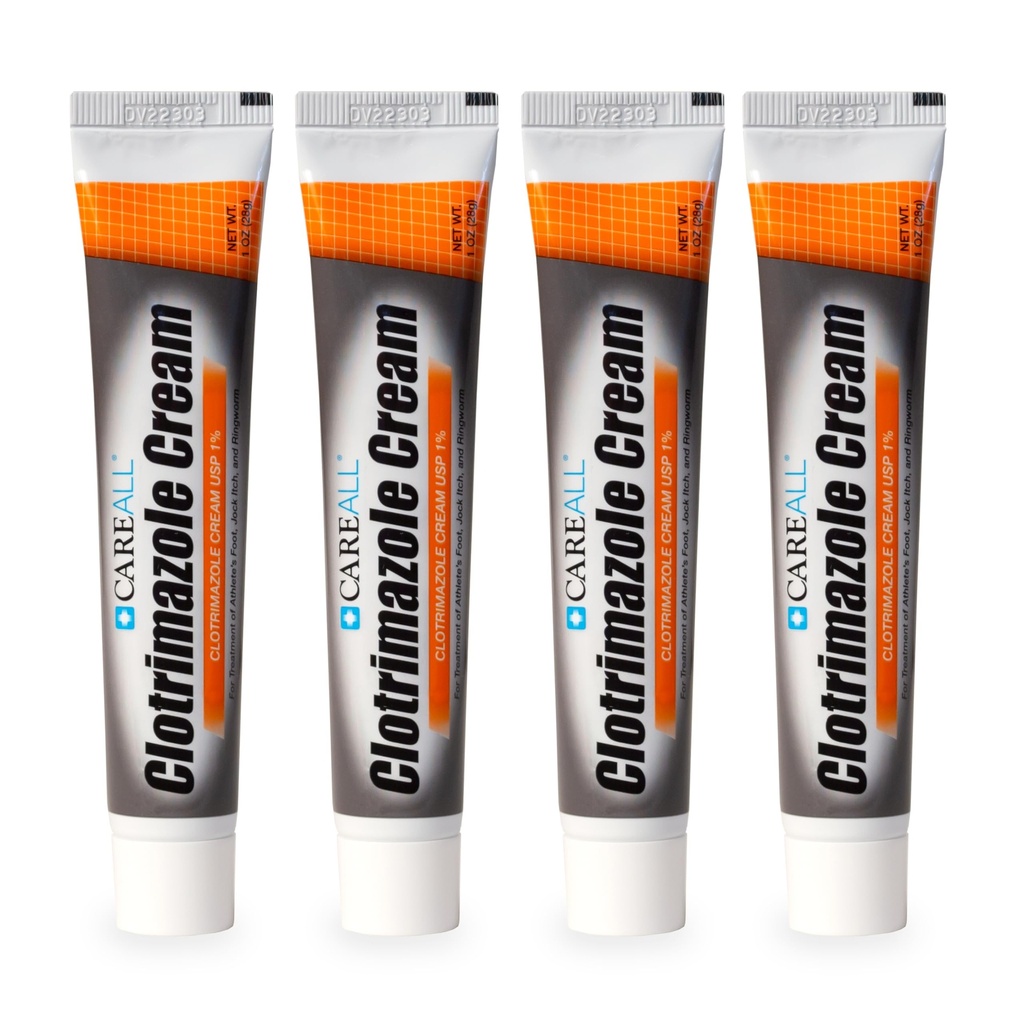 CareAll ClotrimazoleのAntifungalのクリーム1% USP 1.0のoz。 (4のパック)、カーブのほとんどのAthleteのフィート、JockのItchおよびRingwormの一流のブランドと比較して下さい。