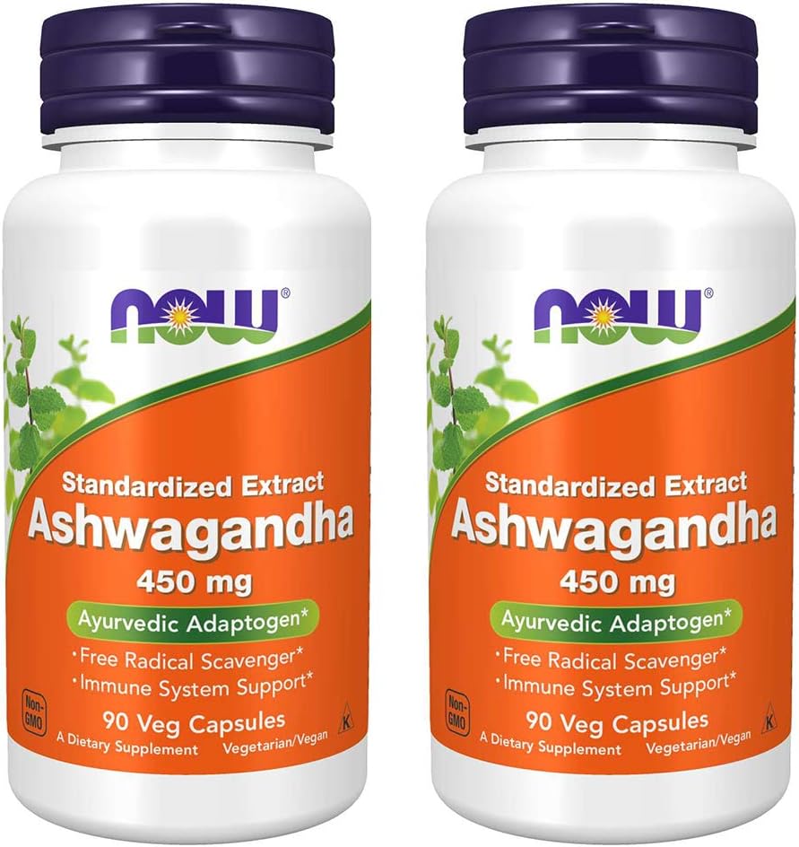 NOWの食糧Ashwagandhaのエキス450mg、90 VCaps (2のパック)