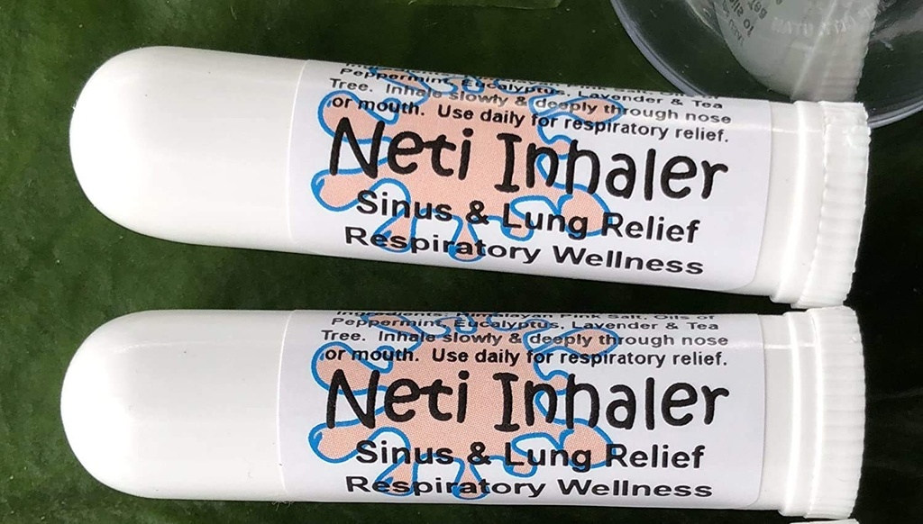 アーバンリーフNETIソルトエアリリーフインハラー! 2セット (2) シンス&ルン、ヒマラヤン&ボタニカル! 呼吸器健康。 アロマセラピーヒーリング お問い合わせ 風邪、喘息、咳、気管支炎100%ナチュラル