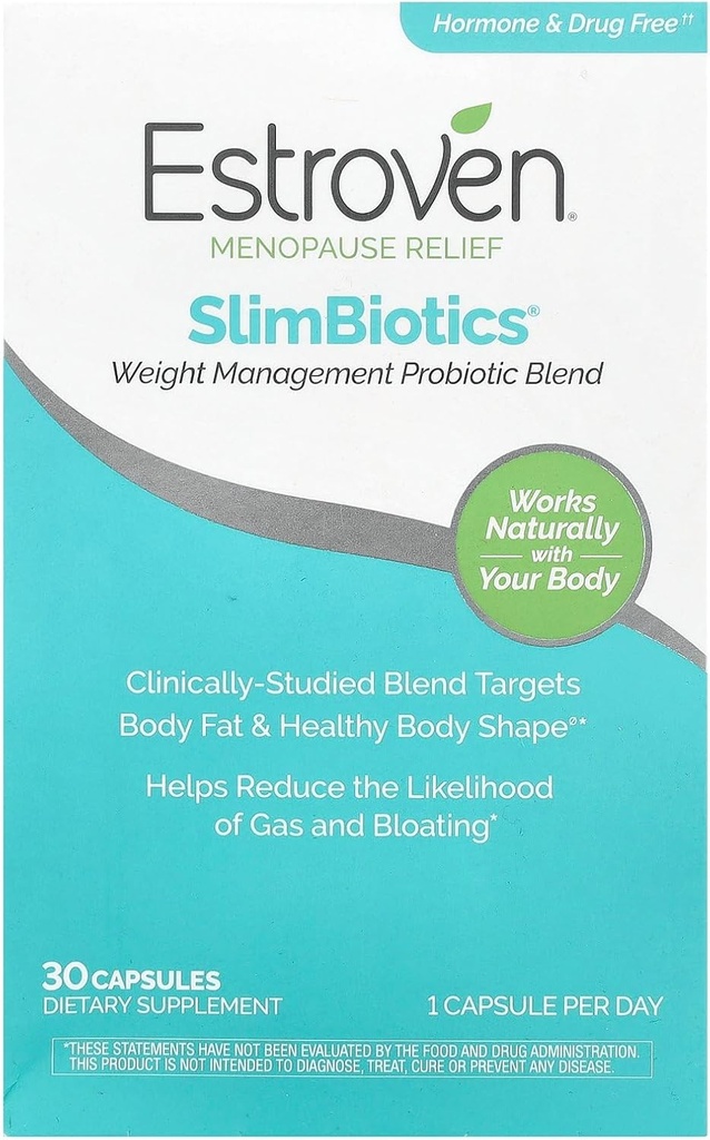 エストロゲンのSlimBiotics、重量管理のMenopauseは女性、30カプセル、メタボリック健康、消化器の健康のためのプロバイオティクスを支えるためにビタミンを補います ガス及び膨脹の救助を提供して下さい