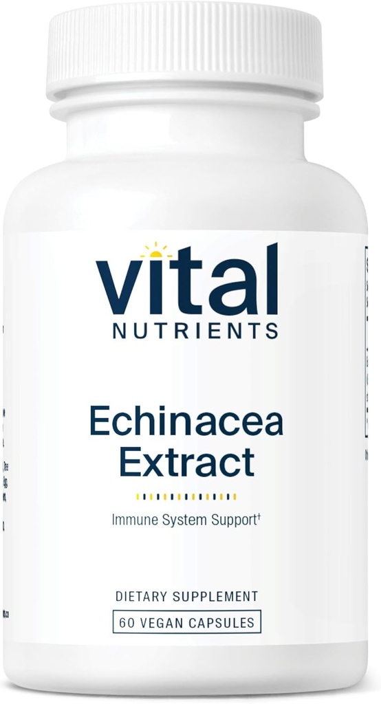 Vital Nutrients Echinacea Extract 1000mg | ビーガンEchinacea免疫サポートサプリメント | グルテン, 酪農場, 大豆フリー | 非GMO | 60カプセル