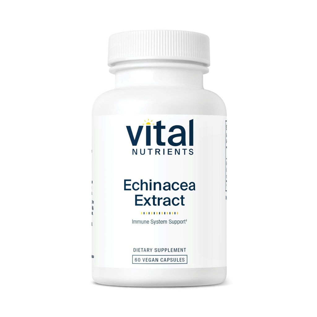 Vital Nutrients Echinacea Extract 1000mg | ビーガンEchinacea免疫サポートサプリメント | グルテン, 酪農場, 大豆フリー | 非GMO | 60カプセル