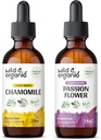 ワイルド&オーガニックシャモミール チンキ 2 fl oz & パッションフラワー チンキ 2 fl oz