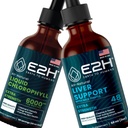 E2H: 液体クロロフィルと肝臓サポートサプリメント | ビーガン, 非GMO - 2 Fl Oz 各(4 Fl Oz合計) - バンドル