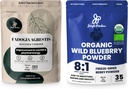 Jungle Powders Men's Health & Vitality Bundle: 5oz Fadogia Agrestis Extract Powder for Drive & Passion + 5oz USDA Certified Organic Wild Blueberry Powder for Enhanced Wellness in Smoothies & Baking!