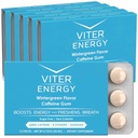 ビターエネルギーカフェインガム60mgカフェイン、ビタミンB、グアラナ、砂糖無料。 (Wintergreen、12pcs、6パック)