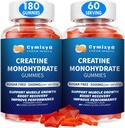 Creatine Monohydrate Gummies 5g for Men & Women, 7100mg with Liposomal Taurine, BCAA, Alpha GPC, B12, Creatine Monohydrate Chews for Muscle Growth, Strawberry Flavor, 180Count