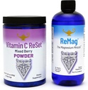 RnA ReSet ReMag&ビタミンCリセットバンドル - 液体マグネシウムサプリメント(16.2 Fl Oz)&ベリー風味のビタミンCパウダー(14.81 Oz)