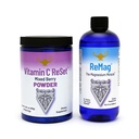 RnA ReSet ReMag&ビタミンCリセットバンドル - 液体マグネシウムサプリメント(16.2 Fl Oz)&ベリー風味のビタミンCパウダー(14.81 Oz)