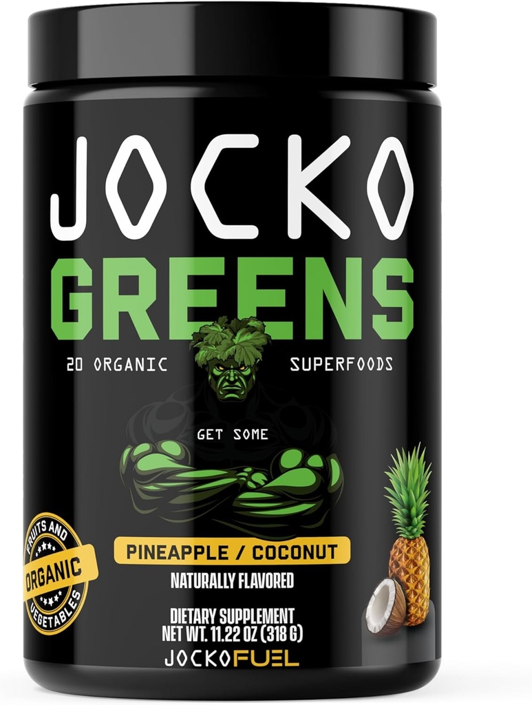 Jocko の燃料の毎日の緑の粉- Gut の健康、消化、Bloating、Spirulina、Chlorella、消化酵素および Probiotics との免疫サポートのための優れた有機性緑のスーパーフードの粉- 30 のサービング