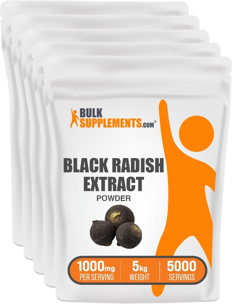 BulkSupplements.comブラックラディッシュエキスパウダー - 肝臓サポート - スペイン語ブラックラディッシュエキス - 肝臓サプリメント - 肝臓と消化の健康のためのハーブサプリメント(5キログラム - 11ポンド)