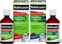 Robitussin DM Max Cough Plus Chest Congestion と Robitussin Max Strength Nighttime Cough DM、大人の式 - 2 x 8 Fl Oz ボトル