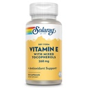 SOLARAYビタミンE 400 IU (268mg)、混合トコフェロールビタミンE - 抗酸化サプリメント、PMS、メノポーズサポート - 60日間保証、Lab Verified - 50サービング、50カプセル