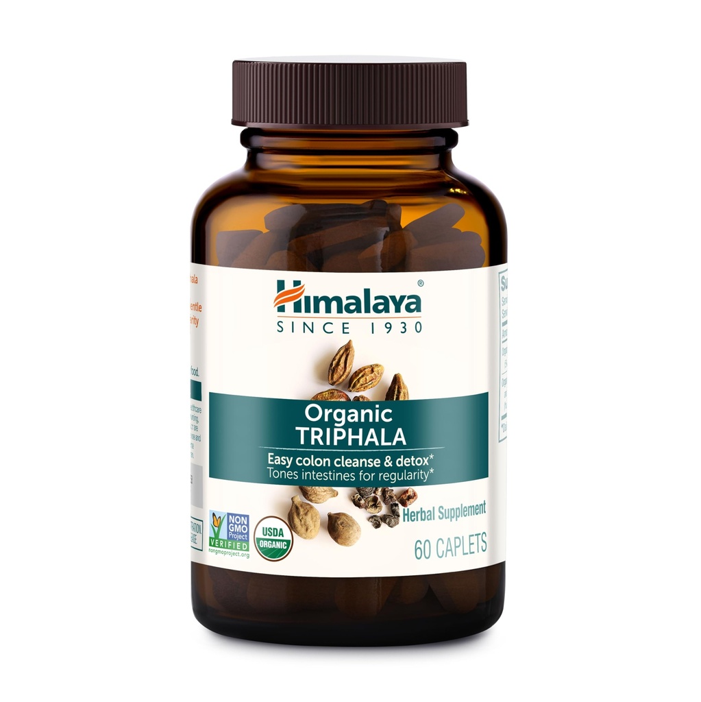 ヒマラヤの有機性 Triphala、コロンクレンス、デトックス及び時事の便秘のための供給2か月の供給、USDAは有機性、非GMO、グルテンフリー、エキス及び粉の草の補足、688のmg、60のカプレットを証明しました