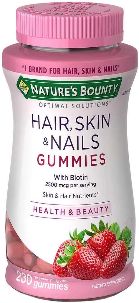 Nature's Bounty Optimal Solutions Hair, Skin, Nails Gummies (230 カウント) の口コミを投稿します。