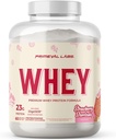 Primeval Labs Pure Whey Protein Concentrate | Muscle Growth & Recovery | Easy to Mix Formula | Strawberry Shortcake | 60 Servings