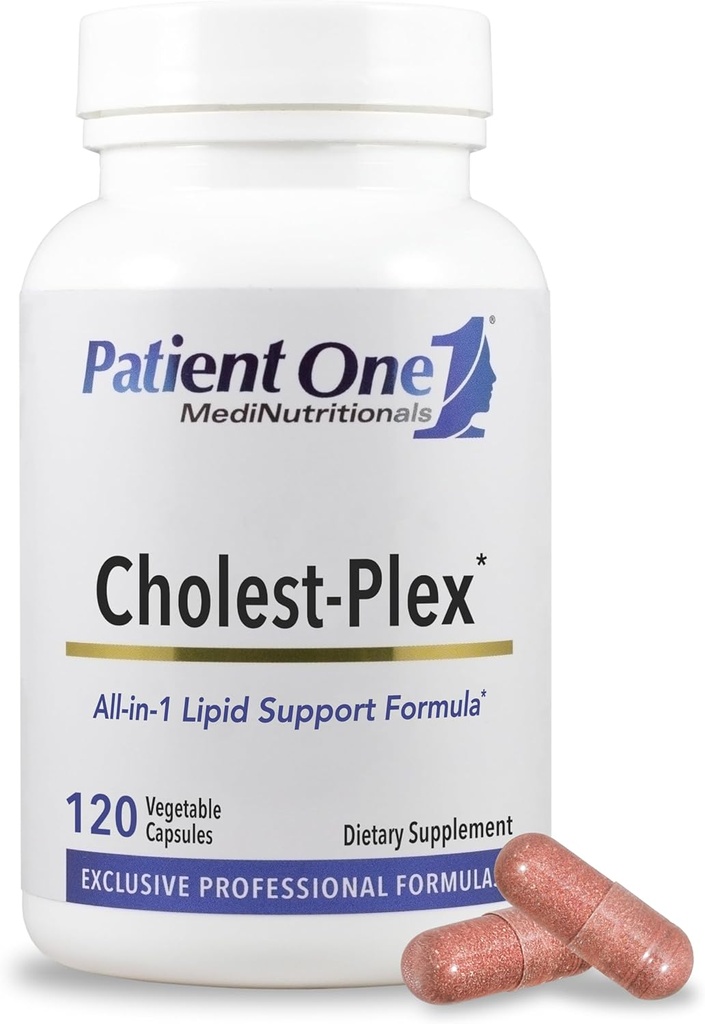 Patient One Cholest-Plex | Supplement to Support Heart and Vascular Health and Healthy Lipid Metabolism* | with RYR, CoQ10 and More | 120 Capsules