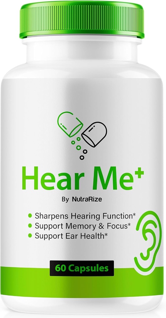 Hear Me + カプセル、公式 HearMe + Pills、Hear Me Plus イヤーフォーミュラ for A Healthy 補聴器、Premium HearMe Plus for Ear Health、Natural Ear Cleaner Support、Hear Me + Review(60カプセル)