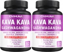 Kava、Ginkgo、Ashwagandhaなどのカプセル - 4ヶ月の供給のための120カプセル(2のパッケージ)
