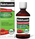 Robitussinの大人の最高の強さの咳+箱の混雑DM最高(8のfl。oz。びん)、咳の抑制剤及び Expectorantのラズベリーの味