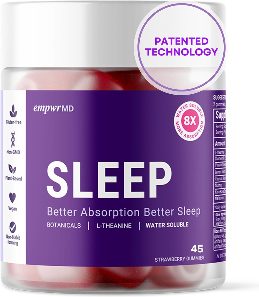 睡眠サポート(45日の供給)、栄養補助食品、Valerian、Melatoninの1mg、Lemon Balm、Chamomile、パッケージ5月Vary、米国製