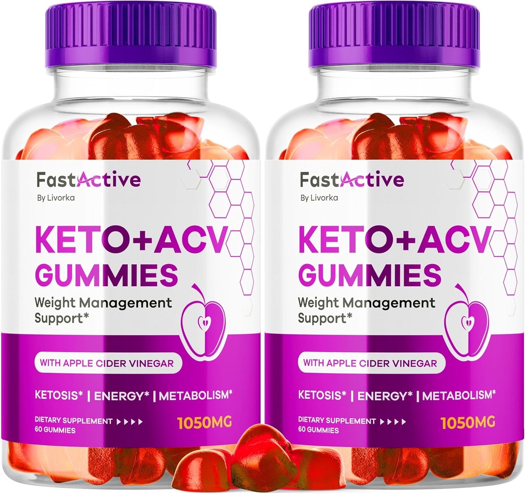 (2パック)速い活動的なKeto ACVのグミー、速い活動的なKetoのグミー1050MG、FastActive Appleのサイダーのグミー、速い活動的なKetoのガミーの高度の方式、FastActive Keto ACVのグミー、2か月のための120のグミー