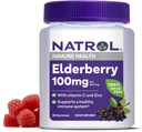 免疫の健康サポートのためのNatrolのエルダーベリー100mgのガミー、60の果実風味のガミー、30日の供給