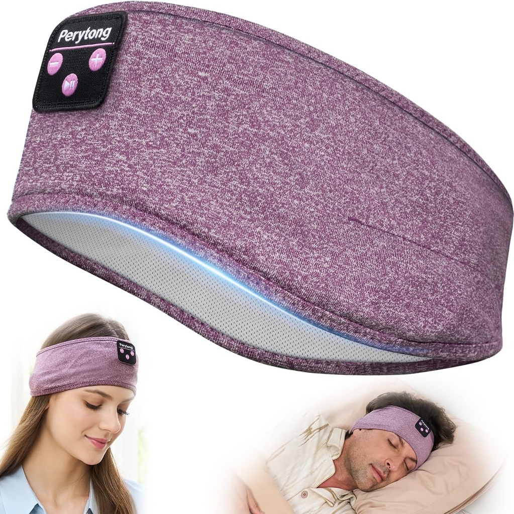 Perytongの睡眠のヘッドホーンのBluetoothのヘッドバンド、睡眠のためのヘッドバンドのヘッドホーン、ヨガ、適性、旅行、瞑想、側面の眠る人のために適した、人女性のためのギフト、技術のガジェット