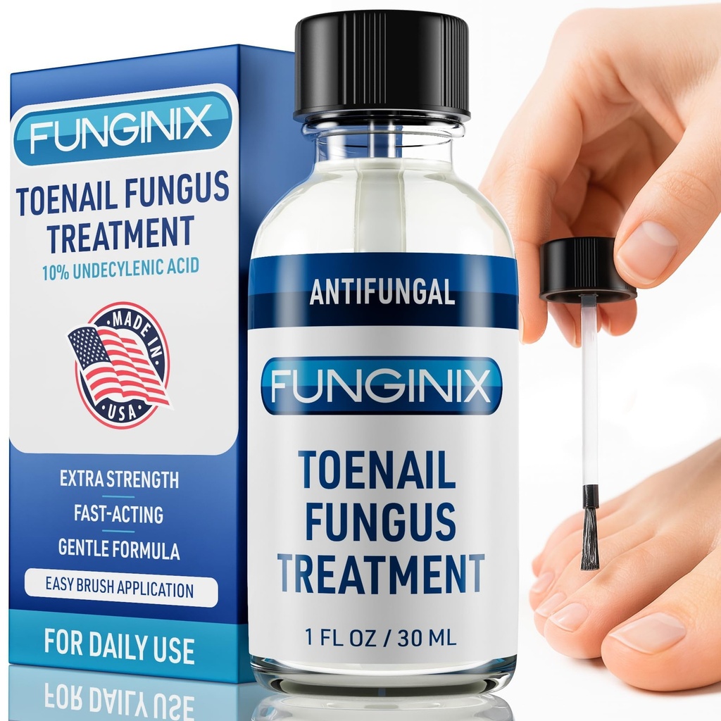 FUNGINIXの足の爪の真菌の処置の余分強さ-10% Undecylenicの酸及び茶木のオイルのAntifungalの釘の処置- 15+の自然なオイル及び植物によって-米国で作られる(包装5月Vary)