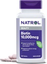 Natrol Biotin 10000mcg、健康な毛のための補足、Biotinのそれらのための皮および釘、プラスのエネルギーMetabolismサポート、200のタブレット、200日の供給まで