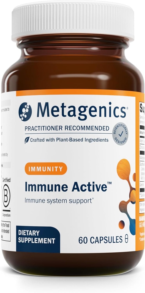 Metagenics Immune Active - Quercetin, NAC, Zinc, EGCG & Vitamin C - Supports Immune Health, Antioxidant Defense & Glutathione Production - Non-GMO & Gluten-Free - 30 Servings
