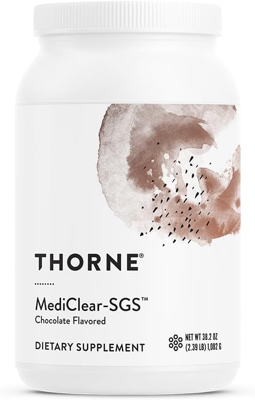 THORNE - MediClear-SGS - 米とエンドウ豆タンパク質ベースのドリンクパウダー - 財団サポート - 環境と食餌毒を排除* - チョコレート - 38.2 Oz