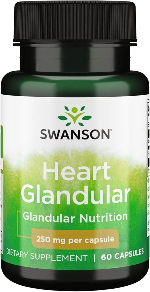 Swanson の未加工中心 Glandular 250 ミリグラム 60 のカプセル