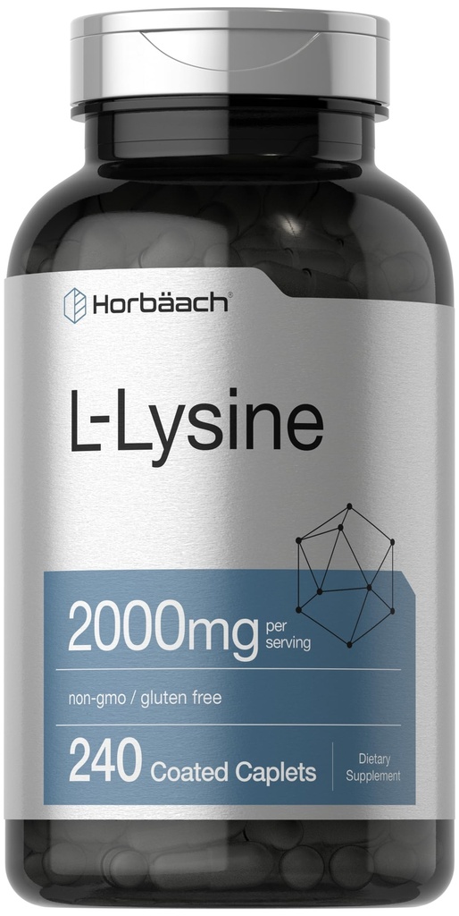 ホアハチ L-リジンサプリメント 2000mg | 240カプレット | 無料のフォーム L-リジン塩酸塩 | ベジタリアン・非GMO・グルテンフリー