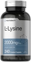 ホアハチ L-リジンサプリメント 2000mg | 240カプレット | 無料のフォーム L-リジン塩酸塩 | ベジタリアン・非GMO・グルテンフリー