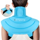 首の肩のためのComfytempのアイス パックは革紐、再使用可能なゲルの肩のアイス パックの覆い、上部の背部のための冷たい圧縮の物理的な療法の回復、頚部傷害(S)を痛みの軽減します