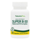 NaturesPlusスーパーB50-60ベジタリアンカプセル - 高効力B複合ビタミンサプリメント - 脳とエネルギーブースター - グルテンフリー - 60のサービング
