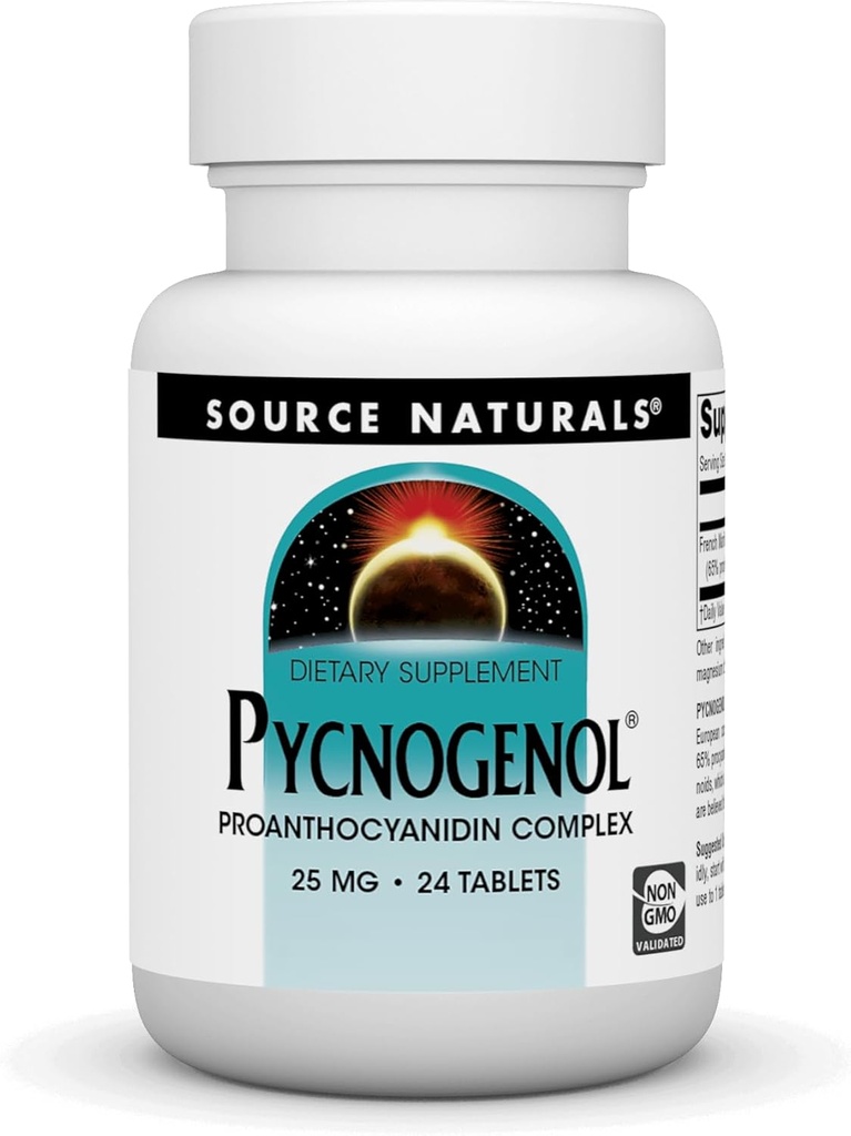 ソース ナチュラル ピクノジェノール 25 Mg 錠、24 カウント