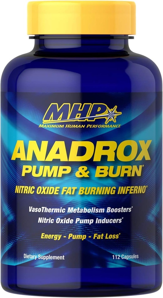 MHP Anadroxポンプ&バーン、ニトリオキサイド脂肪燃焼インフェノ、112カプセル