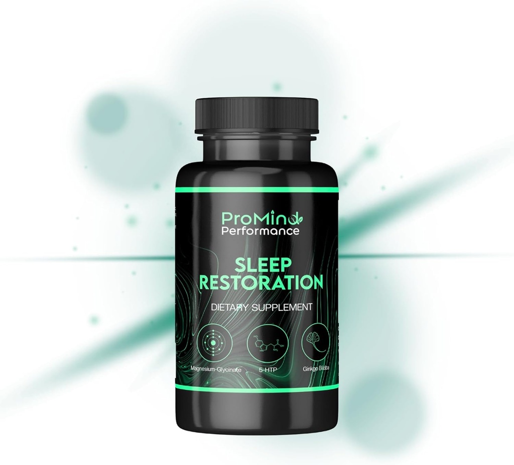 ProMind Sleep Aid- Nootropicはマグネシウムのグリセリン、トリプトファン、Ginkgo、L-テアニン、5-HTPおよびValeian Root、120のカプセル- 40のサービングと注入しました