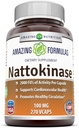 Amazing Formulas Nattokinase Dietary Supplement 100 mg Veggie Capsules Supplement | 2000 FU Enzyme Activity | Non-GMO | Gluten Free | Made in USA (270 Count)