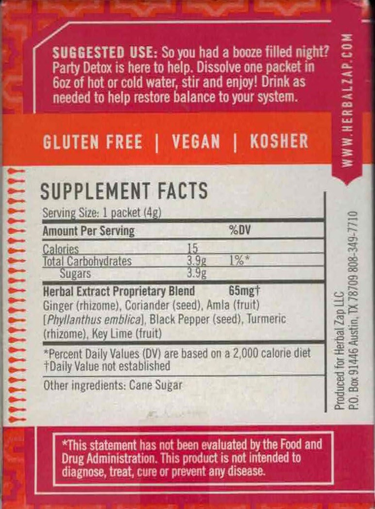 草のZap党Detox Ayurvedicの草の補足25のパケットの1箱